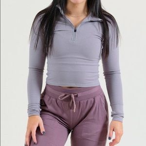 Paragon fitwear Sedona gray 1/4 cropped workout jacket